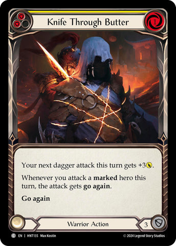 Image for Knife through Butter (Yellow) (HNT135) (The Hunted) - Flesh and Blood TCG