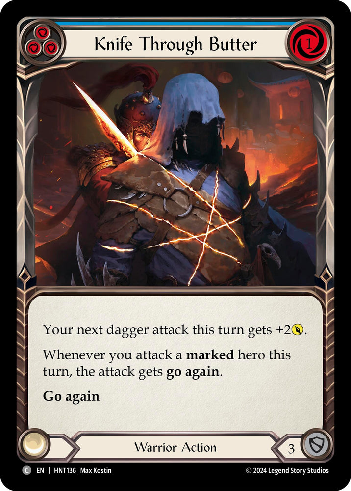 Image for Knife through Butter (Blue) (HNT136) (The Hunted) - Flesh and Blood TCG