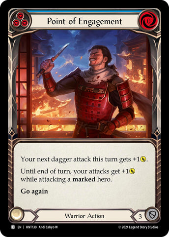 Image for Point of Engagement (Blue) (HNT139) (The Hunted) - Flesh and Blood TCG