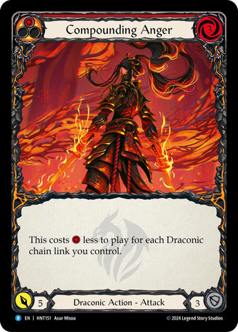 Image for Compounding Anger (Red) (HNT151) (The Hunted) - Flesh and Blood TCG
