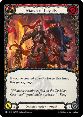 Image for March of Loyalty (Red) (HNT153) (The Hunted) - Flesh and Blood TCG