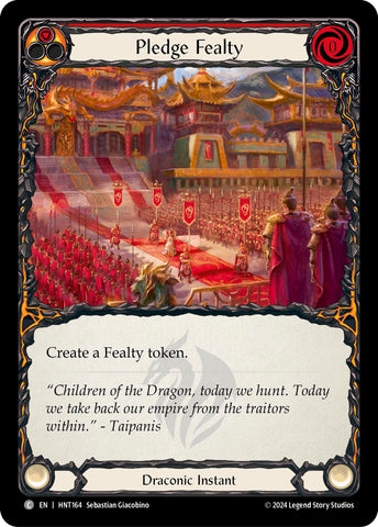 Image for Pledge Fealty (Red) (HNT164) (The Hunted) - Flesh and Blood TCG