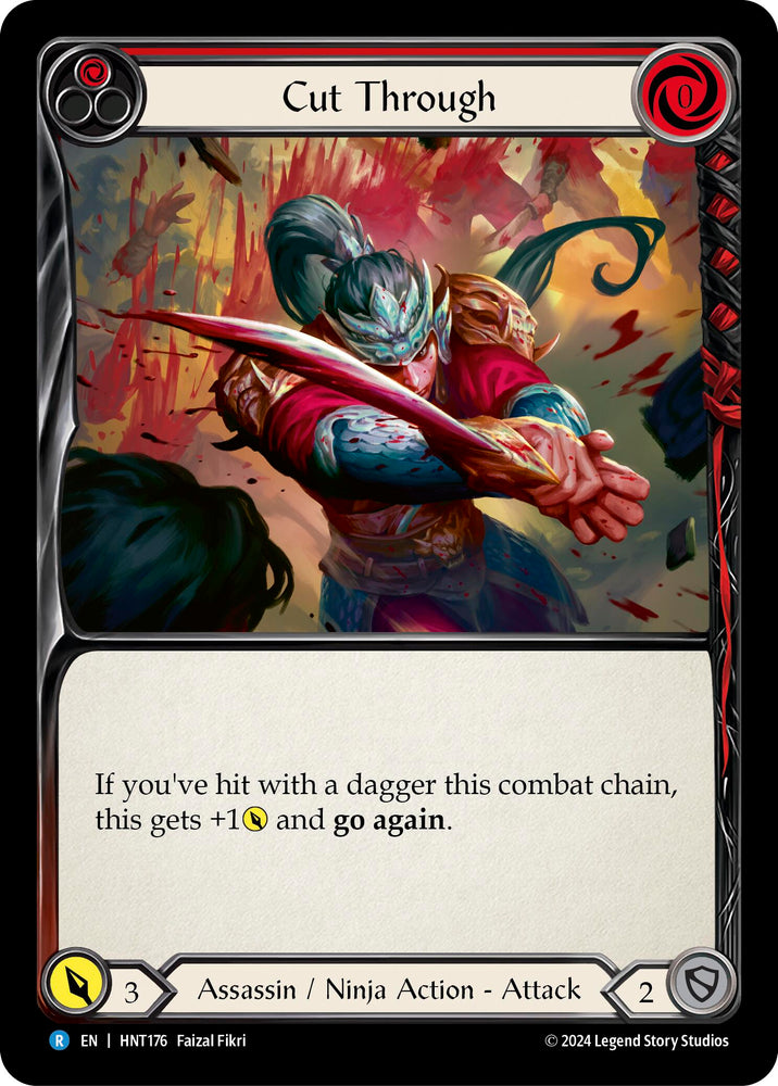 Cut Through (Red) (HNT176) [The Hunted] Rainbow Foil