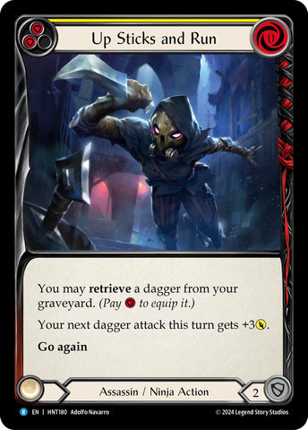 Image for Up Sticks and Run (Yellow) (HNT180) (The Hunted) - Flesh and Blood TCG