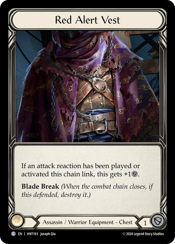 Image for Red Alert Vest (HNT193) (The Hunted) - Flesh and Blood TCG