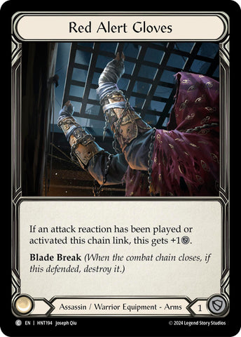 Image for Red Alert Gloves (HNT194) (The Hunted) - Flesh and Blood TCG