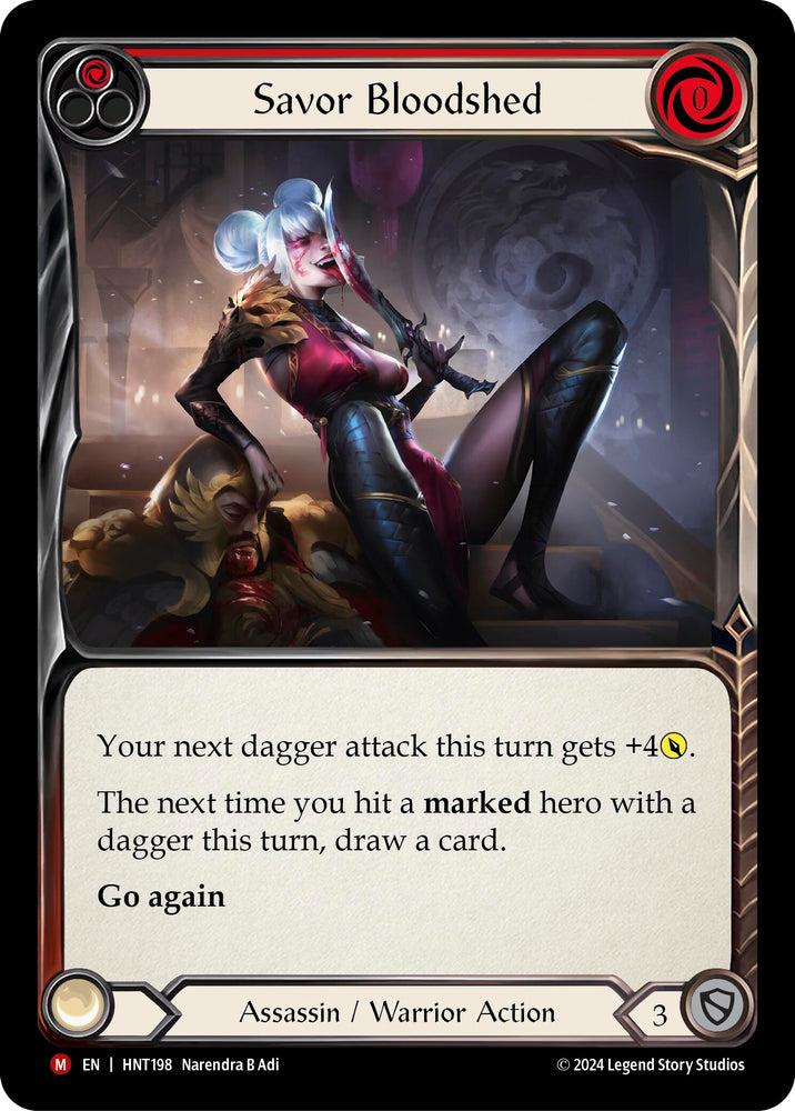 Image for Savor Bloodshed (HNT198) (The Hunted) - Flesh and Blood TCG