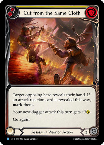 Image for Cut from the Same Cloth (Yellow) (HNT203) (The Hunted) - Flesh and Blood TCG
