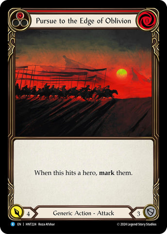 Image for Pursue to the Edge of Oblivion (Red) (HNT224) (The Hunted) - Flesh and Blood TCG