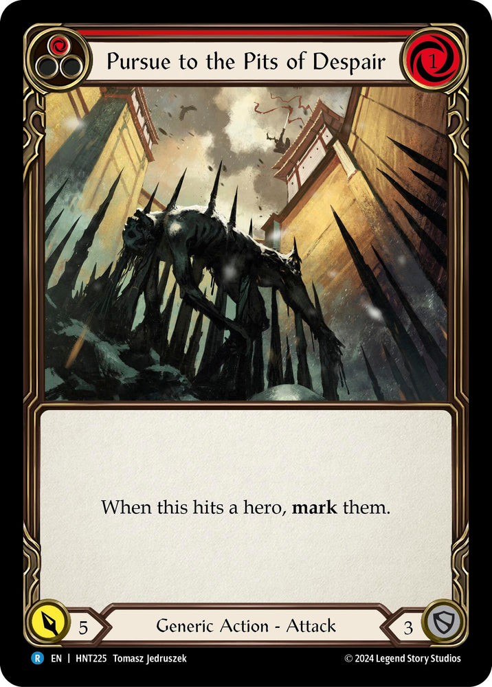 Image for Pursue to the Pits of Despair (Red) (HNT225) (The Hunted) - Flesh and Blood TCG