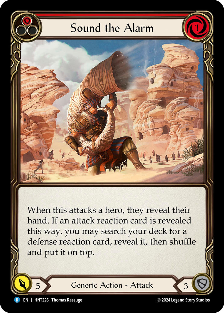 Image for Sound the Alarm (Red) (HNT226) (The Hunted) - Flesh and Blood TCG