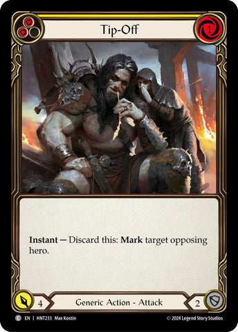 Image for Tip-Off (Yellow) (HNT233) (The Hunted) - Flesh and Blood TCG