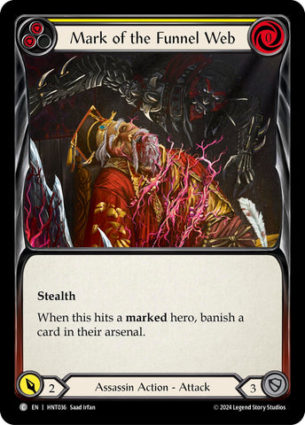 Image for Mark of the Funnel Web (Yellow) (HNT036) (The Hunted) - Flesh and Blood TCG