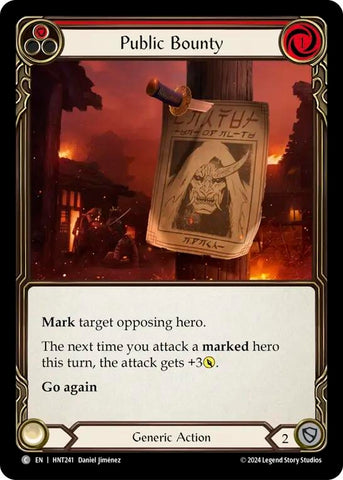 Image for Public Bounty (Red) (HNT241) (The Hunted) - Flesh and Blood TCG