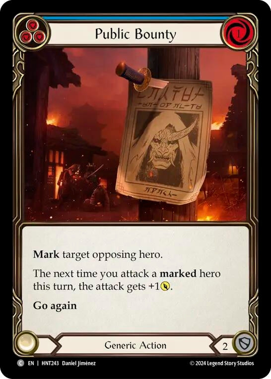 Image for Public Bounty (Blue) (HNT243) (The Hunted) - Flesh and Blood TCG