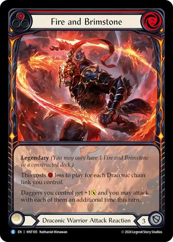 Image for Fire and Brimstone (Extended Art) (HNT105) (The Hunted) - Flesh and Blood TCG