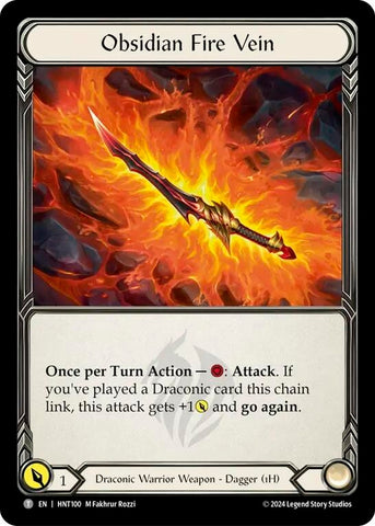 Image for Obsidian Fire Vein // Kunai of Retribution (HNT100//HNT056) (The Hunted) - Flesh and Blood TCG