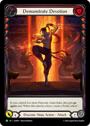 Image for Demonstrate Devotion (Red) (GEM011) (GEM Pack 1) - Flesh and Blood TCG