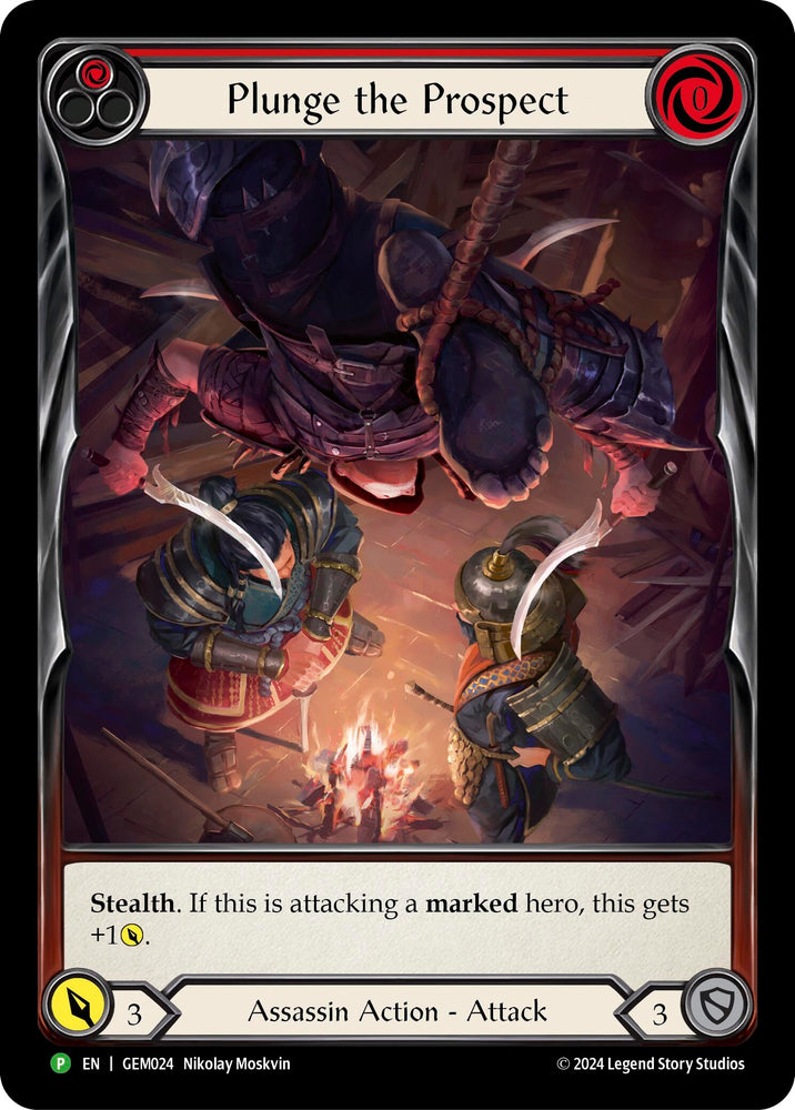 Image for Plunge the Prospect (Red) (GEM024) (GEM Pack 1) - Flesh and Blood TCG