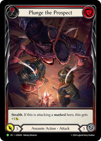 Image for Plunge the Prospect (Red) (GEM024) (GEM Pack 1) - Flesh and Blood TCG