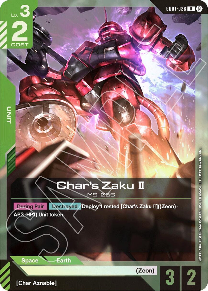 Image for Char's Zaku II (GD01-026) [Edition Beta] - Gundam Card Game