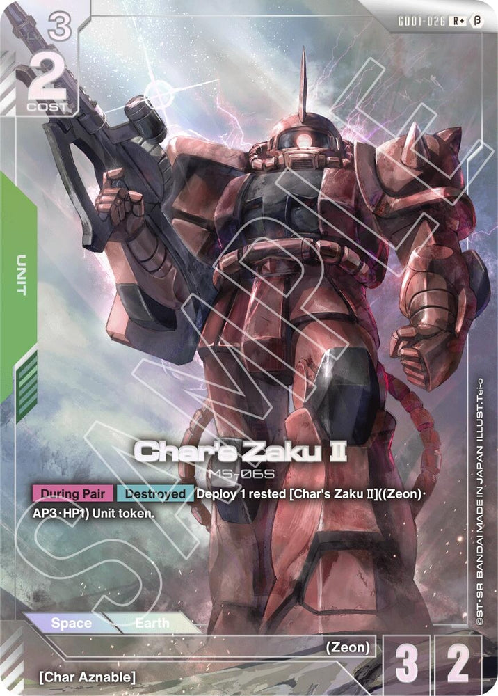 Image for Char's Zaku II (R+) (GD01-026) [Edition Beta] - Gundam Card Game