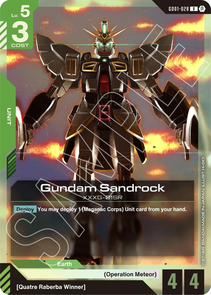 Image for Gundam Sandrock (GD01-028) [Edition Beta] - Gundam Card Game