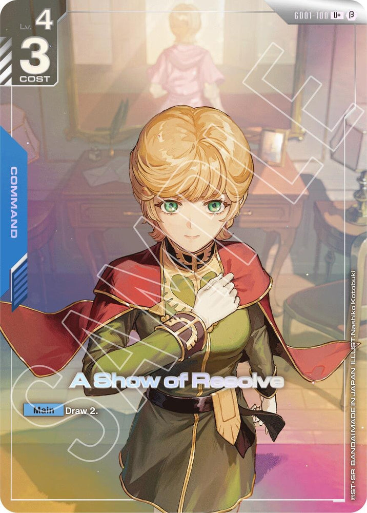Image for A Show of Resolve (U+) (GD01-100) [Edition Beta] - Gundam Card Game