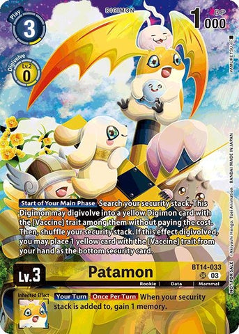 Patamon (BT14-033 SR) (Limited Card Pack) [World Convergence Promos]