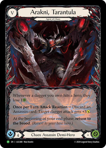 Arakni, Tarantula (Extended Art) [LGS380] (Promo) Rainbow Foil