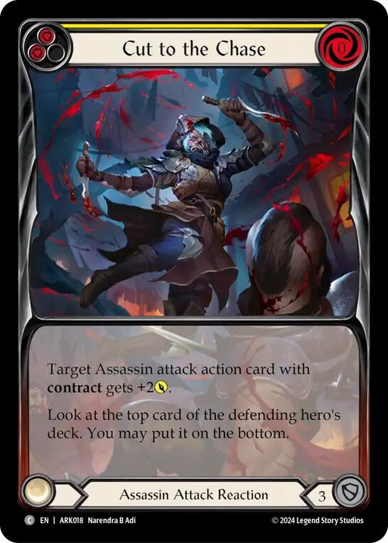 Image for Cut to the Chase (Yellow) (Extended Art) (ARK018) (Blitz Deck: The Hunted - Arakni) - Flesh and Blood TCG