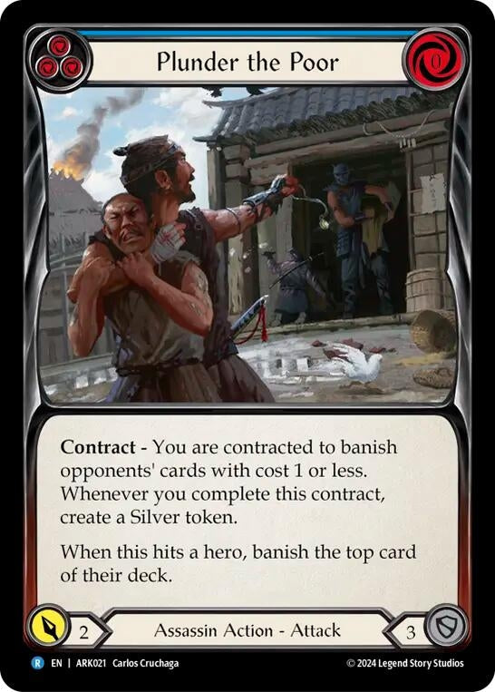 Image for Plunder the Poor (Blue) (ARK021) (Blitz Deck: The Hunted - Arakni) - Flesh and Blood TCG