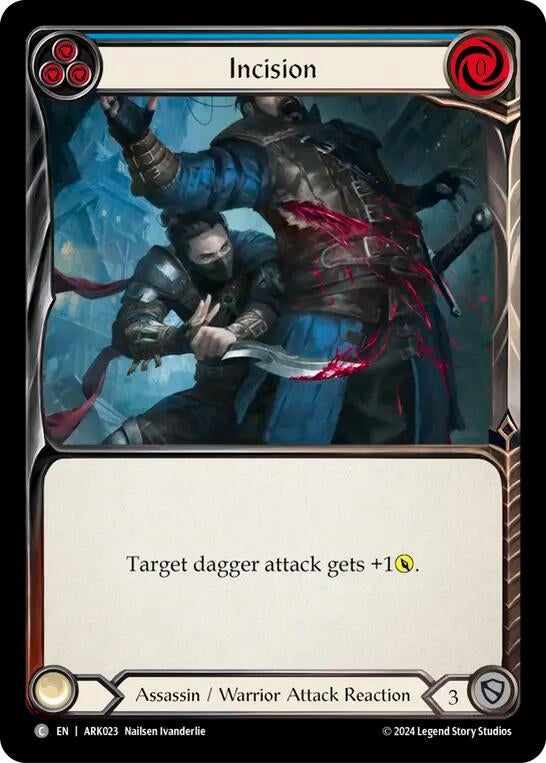 Image for Incision (Blue) (ARK023) (Blitz Deck: The Hunted - Arakni) - Flesh and Blood TCG