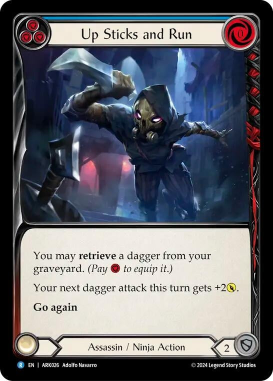 Image for Up Sticks and Run (Blue) (ARK026) (Blitz Deck: The Hunted - Arakni) - Flesh and Blood TCG