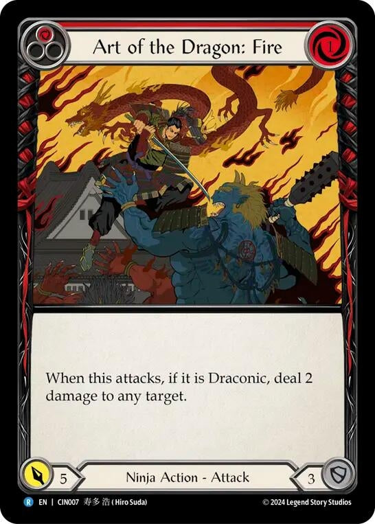 Image for Art of the Dragon: Fire (CIN007) (Blitz Deck: The Hunted - Cindra) - Flesh and Blood TCG
