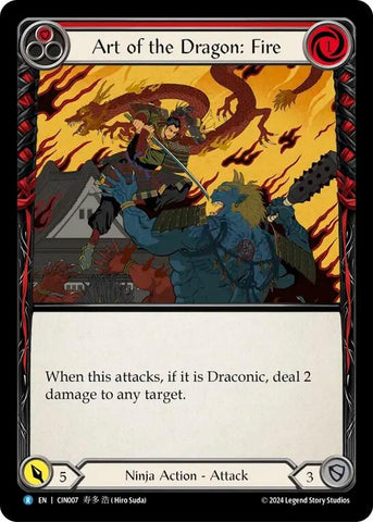 Image for Art of the Dragon: Fire (CIN007) (Blitz Deck: The Hunted - Cindra) - Flesh and Blood TCG