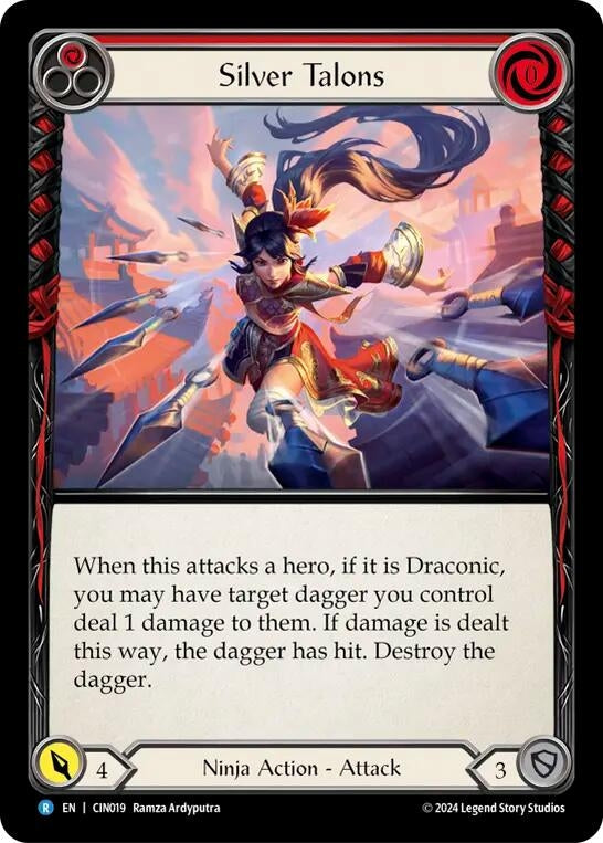Image for Silver Talons (Red) (CIN019) (Blitz Deck: The Hunted - Cindra) - Flesh and Blood TCG