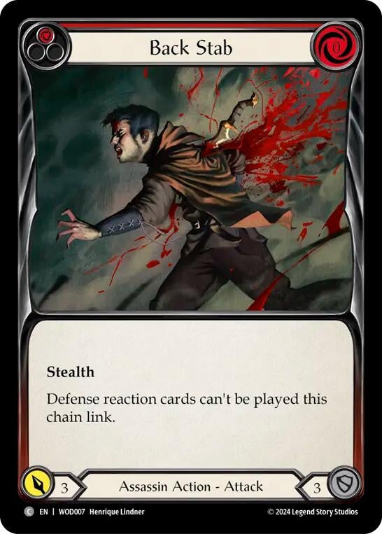 Image for Back Stab (Red) (WOD007) (Blitz Deck: The Hunted - Arakni, Web of Deceit) - Flesh and Blood TCG