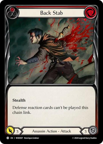 Image for Back Stab (Red) (WOD007) (Blitz Deck: The Hunted - Arakni, Web of Deceit) - Flesh and Blood TCG