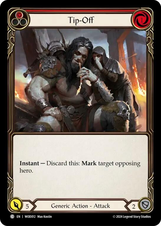 Image for Tip-Off (Red) (WOD012) (Blitz Deck: The Hunted - Arakni, Web of Deceit) - Flesh and Blood TCG