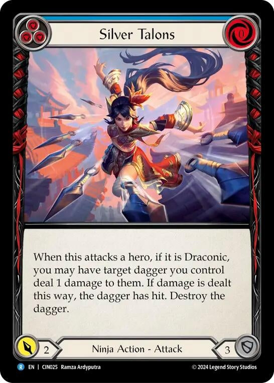 Image for Silver Talons (Blue) (CIN025) (Blitz Deck: The Hunted - Cindra) - Flesh and Blood TCG