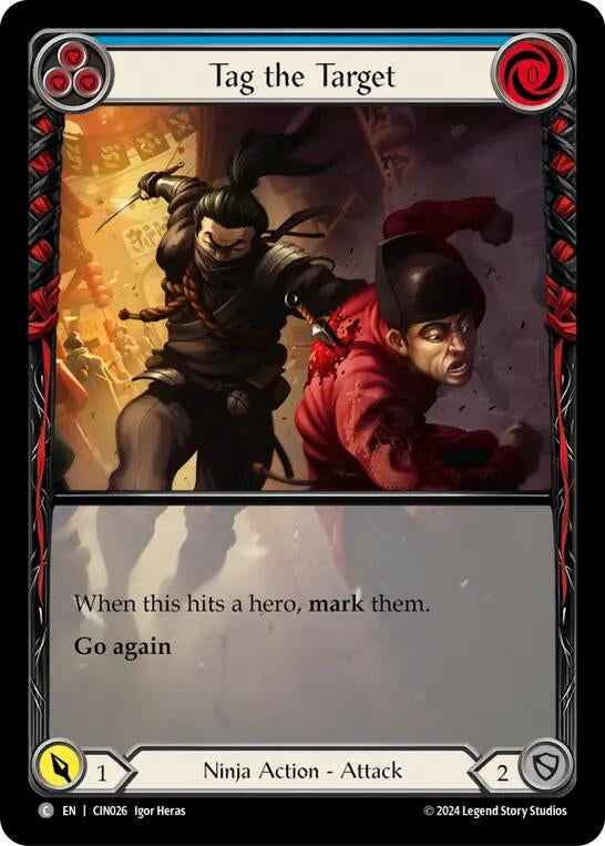 Image for Tag the Target (Blue) (Extended Art) (CIN026) (Blitz Deck: The Hunted - Cindra) - Flesh and Blood TCG