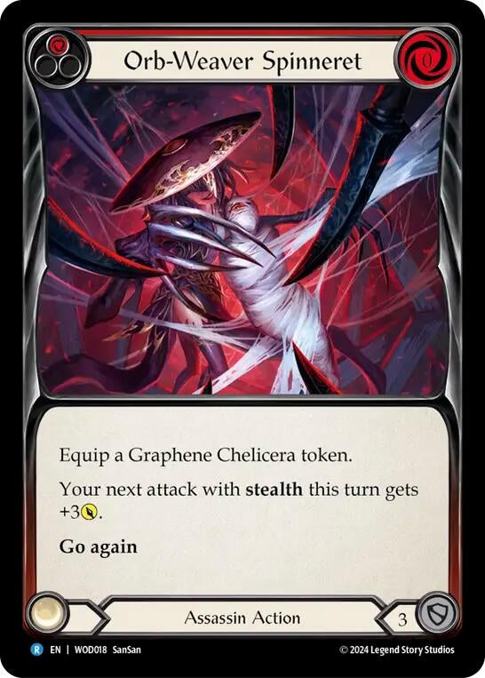 Image for Orb-Weaver Spinneret (Red) (WOD018) (Blitz Deck: The Hunted - Arakni, Web of Deceit) - Flesh and Blood TCG