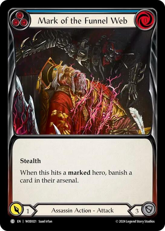 Image for Mark of the Funnel Web (Blue) (WOD021) (Blitz Deck: The Hunted - Arakni, Web of Deceit) - Flesh and Blood TCG