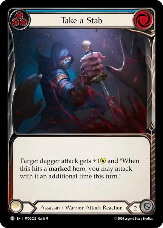 Image for Take a Stab (Blue) (WOD025) (Blitz Deck: The Hunted - Arakni, Web of Deceit) - Flesh and Blood TCG