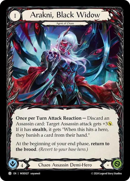 Image for Arakni, Black Widow // Arakni, Funnel Web (WOD027//WOD028) (Blitz Deck: The Hunted - Arakni, Web of Deceit) - Flesh and Blood TCG