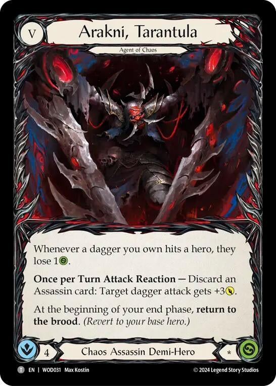 Image for Arakni, Tarantula // Arakni, Trap-Door (WOD031//WOD032) (Blitz Deck: The Hunted - Arakni, Web of Deceit) - Flesh and Blood TCG