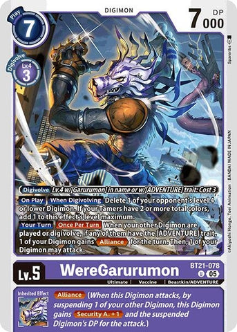 WereGarurumon (BT21-078 U) [World Convergence]