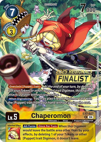Chaperomon (2025 Regionals Finalist) (EX7-027 R) (Digimon LIBERATOR)