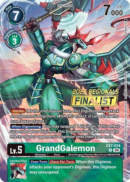 GrandGalemon (2025 Regionals Finalist) (EX7-034 R) (Digimon LIBERATOR)